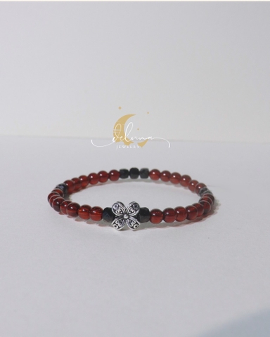 Vòng Tay Tulip Đá Garnet De Luna