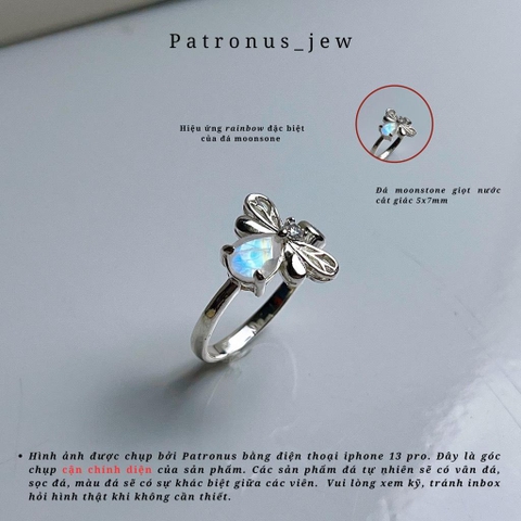 Nhẫn Dragonfly Giọt Nước Facet De Luna