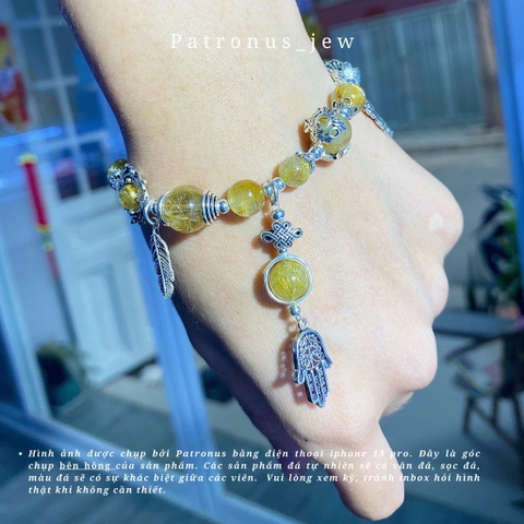 Vòng Tay Thạch Anh Tóc Vàng 9A De Luna