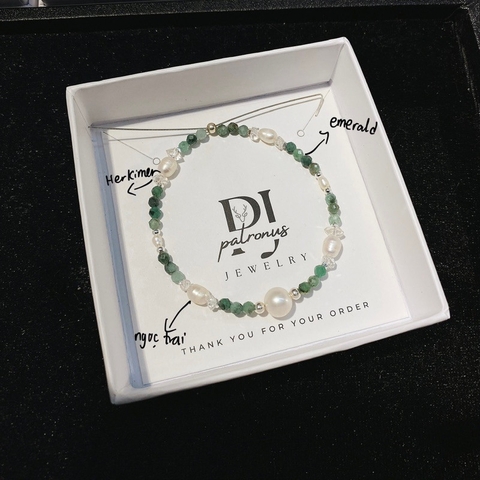 Vòng Tay Đá Nhí Thiên Nhiên Phối Ngẫu Nhiên De Luna