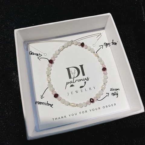 Vòng Tay Đá Nhí Thiên Nhiên Phối Ngẫu Nhiên De Luna