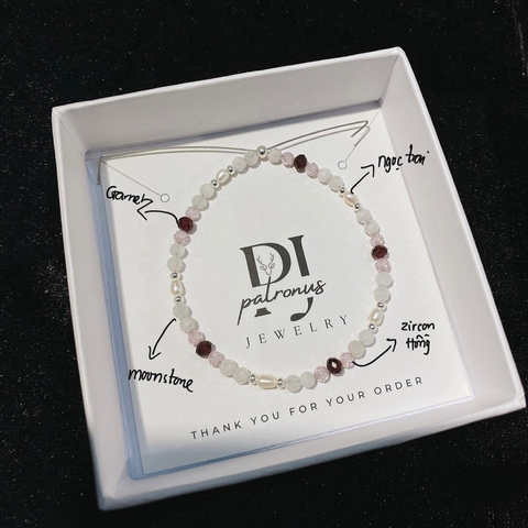 Vòng Tay Đá Nhí Thiên Nhiên Phối Ngẫu Nhiên De Luna