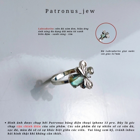 Nhẫn Dragonfly Giọt Nước Facet De Luna