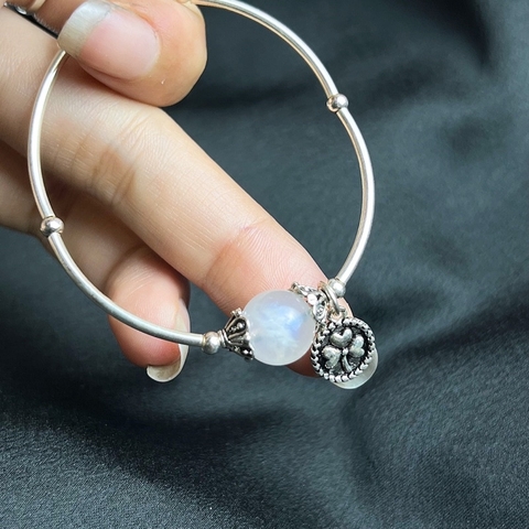 Lắc Tay Đá Bạc 925 De Luna