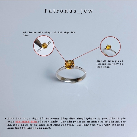 Nhẫn Đá Nhiên Nhiên Simple De Luna