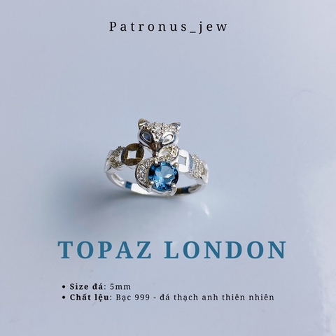 Nhẫn Dáng Hồ Ly Ôm Đá De Luna