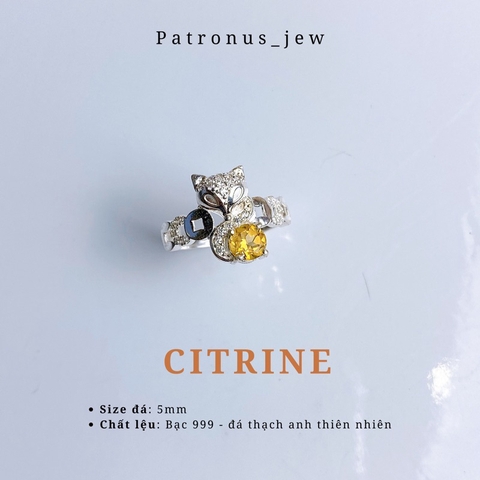 Nhẫn Dáng Hồ Ly Ôm Đá De Luna