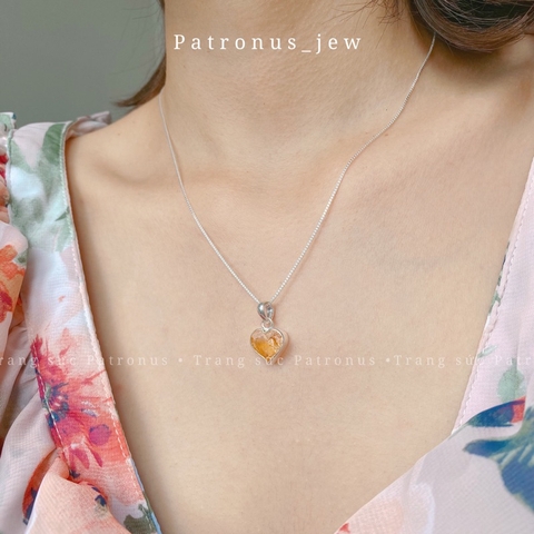 Dây Chuyền Đá Thạch Anh Vàng Thô De Luna