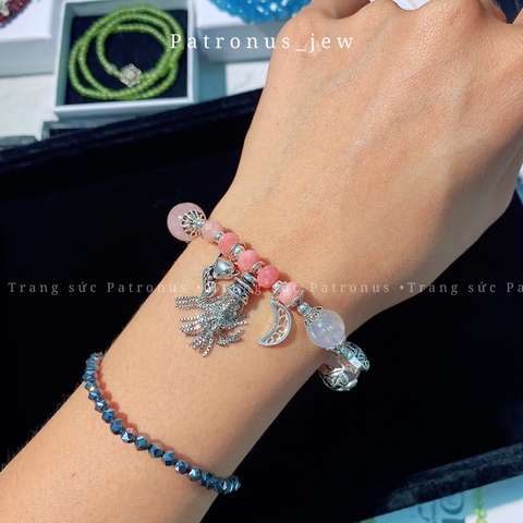 Vòng Tay Dịu Rose Quartz De Luna