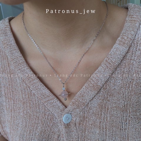 Dây Chuyền Lồng Đá Sao Thổ De Luna