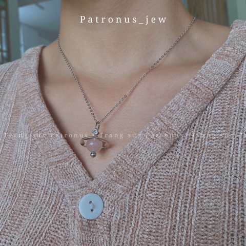 Dây Chuyền Lồng Đá Sao Thổ De Luna