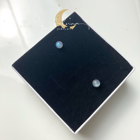 Bông Tai Nụ Labradorite BTNL24A De Luna