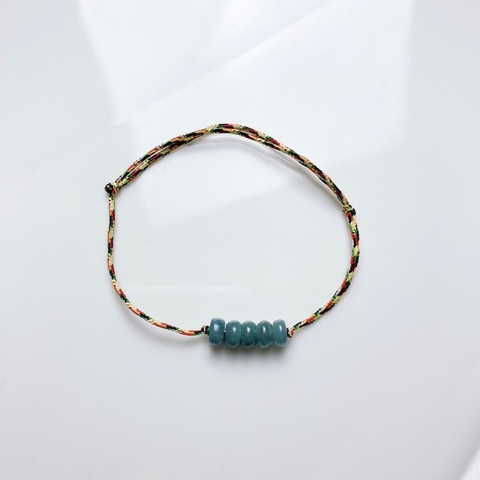 Vòng Tay Điếu Lam Ngọc Chỉ Ngũ Sắc VTNS De Luna