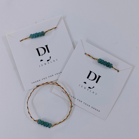 Vòng Tay Điếu Lam Ngọc Chỉ Ngũ Sắc VTNS De Luna