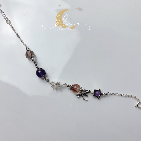 Lắc Tay Leaf Đá Thiên Nhiên Bạc 925 LTL24A De Luna