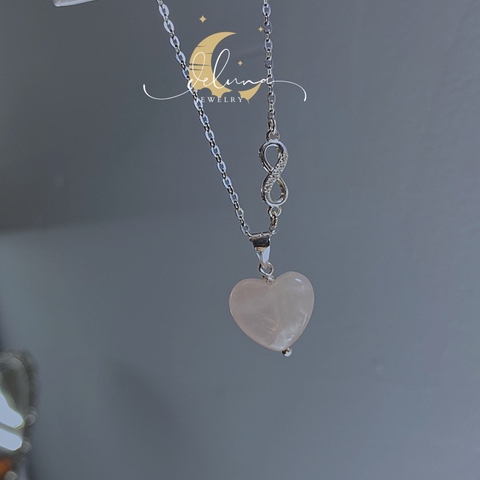 Dây Chuyền Rose Quartz Vô cực