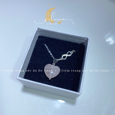 Dây Chuyền Rose Quartz Vô cực
