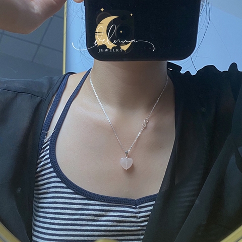 Dây Chuyền Rose Quartz Vô cực