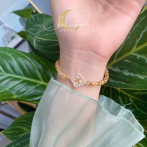 Vòng Tay Đá Phong Thuỷ Cỏ Bốn Lá De Luna Jewelry