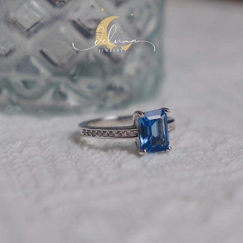 Nhẫn Swiss Topaz Radiant NSTR24A De Luna