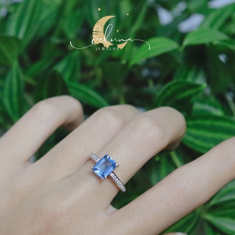 Nhẫn Swiss Topaz Radiant NSTR24A De Luna