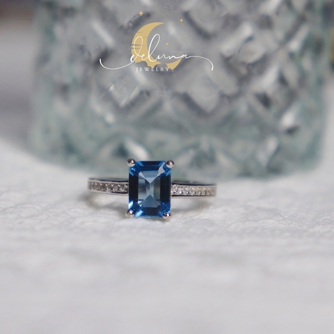 Nhẫn Swiss Topaz Radiant NSTR24A De Luna