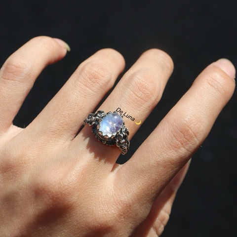 Nhẫn Cổ Điển Đá Thiên Nhiên De Luna Jewelry