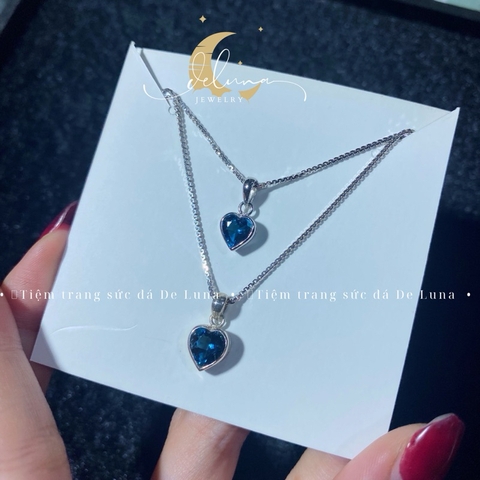 Dây Chuyền Topaz London Tim Simple De Luna