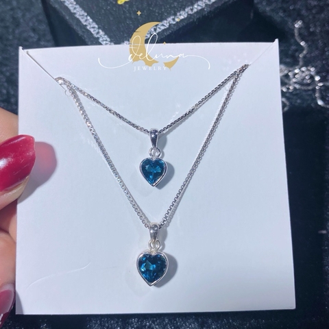 Dây Chuyền Topaz London Tim Simple De Luna