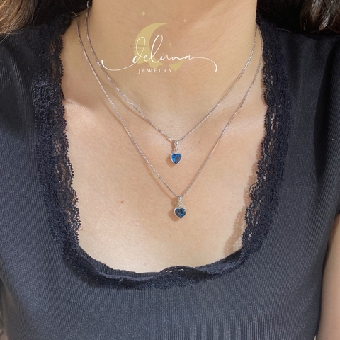 Dây Chuyền Topaz London Tim Simple De Luna