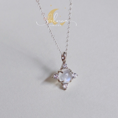 Dây Chuyền Moonstone Tinh Tú 8mm DCTTM24A