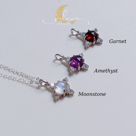 Dây Chuyền Moonstone Tinh Tú 8mm DCTTM24A