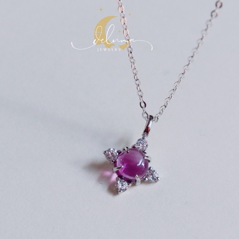 Dây Chuyền Moonstone Tinh Tú 8mm DCTTM24A