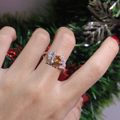 Nhẫn Floral Đá Thiên Nhiên De Luna