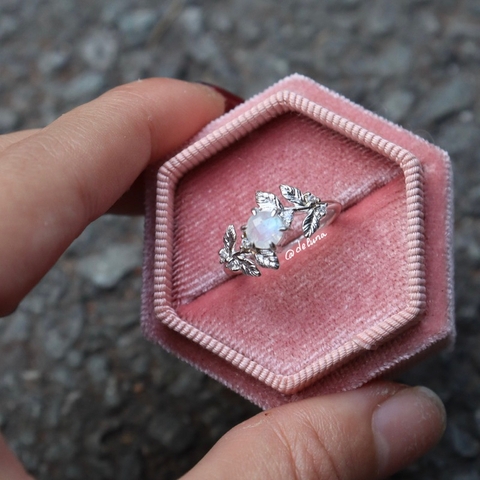 Nhẫn Floral Đá Thiên Nhiên De Luna