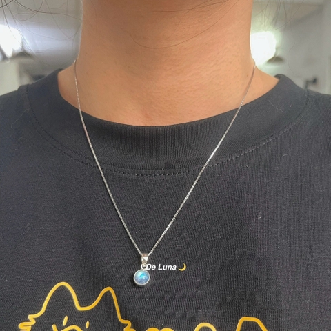 Dây Chuyền Moonstone Tròn De Luna