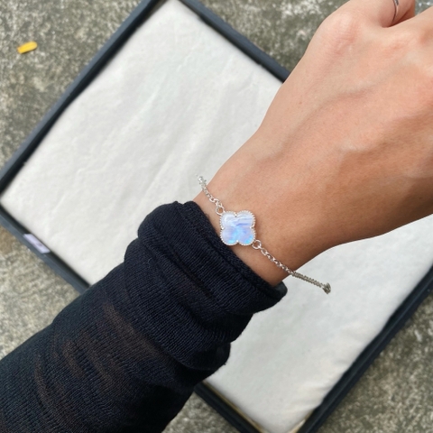 Lắc Tay Cỏ Bốn Lá Moonstone  De Luna