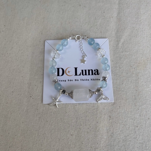 Vòng Tay Lu Thống Phối Đá Thiên Nhiên De Luna