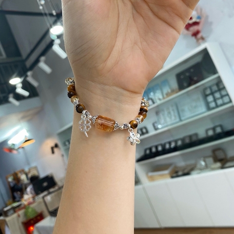 Vòng Tay Lu Thống Phối Đá Thiên Nhiên De Luna