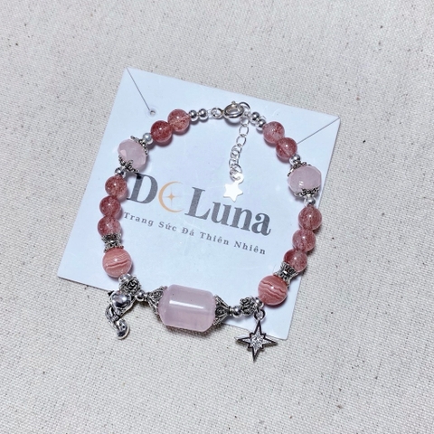Vòng Tay Lu Thống Phối Đá Thiên Nhiên De Luna