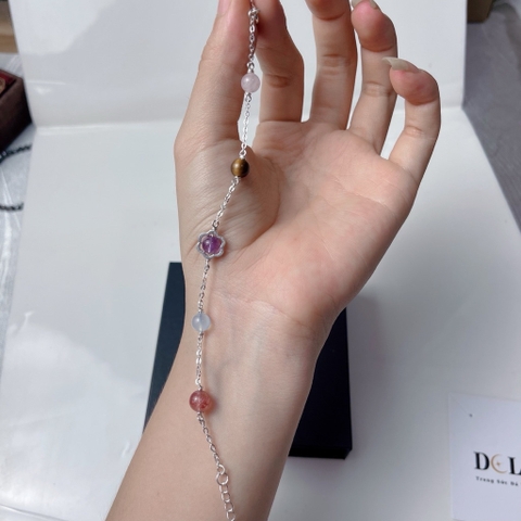 [GIÁ ƯU ĐÃI] Lắc Tay 5 Loại Đá Đa Sắc De Luna
