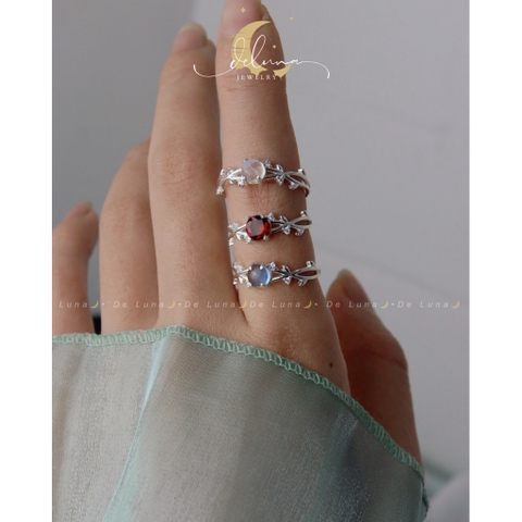 Nhẫn Spring Đá Thiên Nhiên De Luna