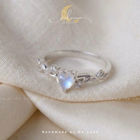 Nhẫn Tim Moonstone Love Garden De Luna