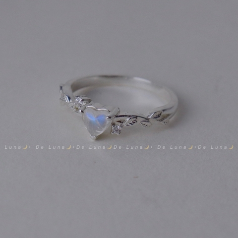 Nhẫn Tim Moonstone Love Garden De Luna