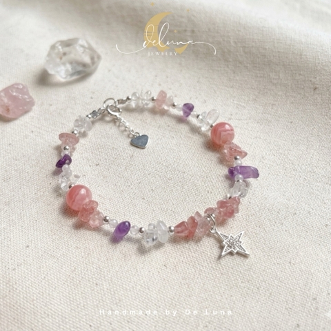 Vòng Tay Đá Thô Phối S925 De Luna