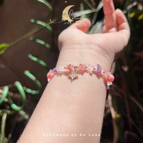 Vòng Tay Đá Thô Phối S925 De Luna