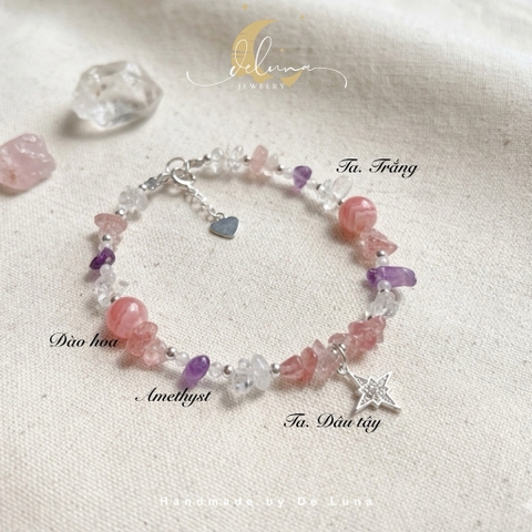 Vòng Tay Đá Thô Phối S925 De Luna