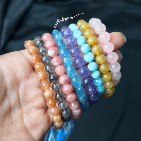 Tổng Hợp Vòng Tay Đá Size Trung 5mm - 8mm De Luna