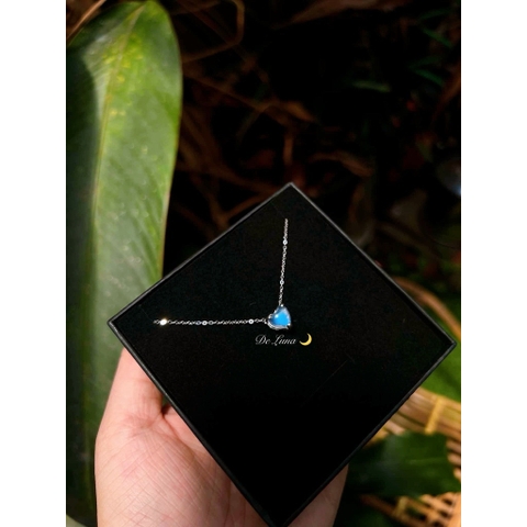 Dây chuyền Tim Moonstone 8mm De Luna