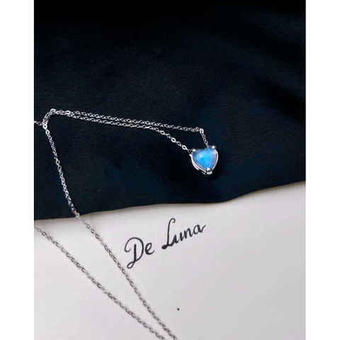 Dây chuyền Tim Moonstone 8mm De Luna